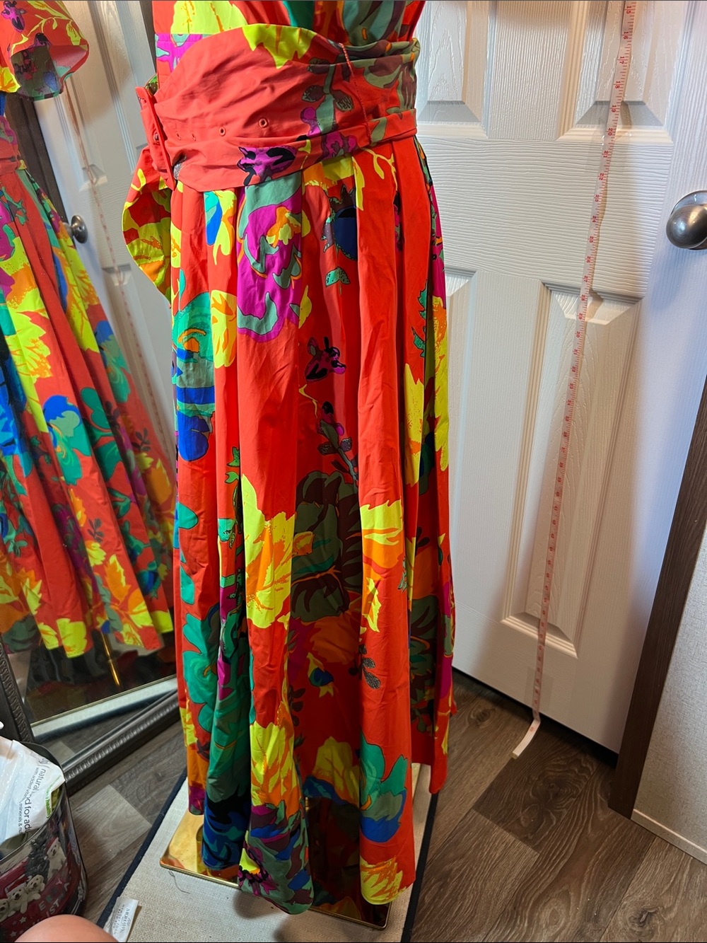 Christopher John Rogers Red Floral Maxi Dress with Multicolor Print - Picture 7 of 11